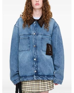 Charles Jeffrey Jack Met Ribfluwelen Kraag - Blauw