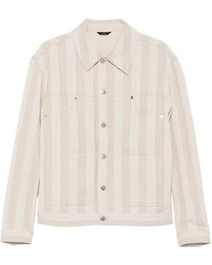 Fendi Chaqueta Vaquera Con Raya Vertical - Blanco