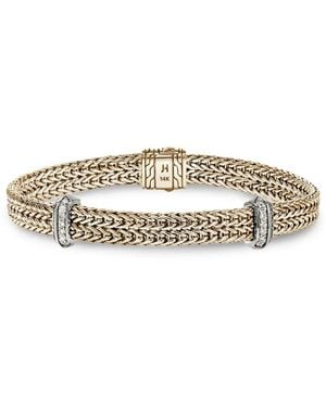 John Hardy 14K Icon Link Diamond Bracelet - Green