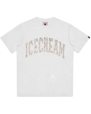 ICECREAM Logo Round-Neck T-Shirt - White