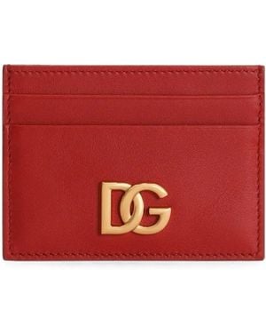 Dolce & Gabbana Calfskin Card Holder - Red