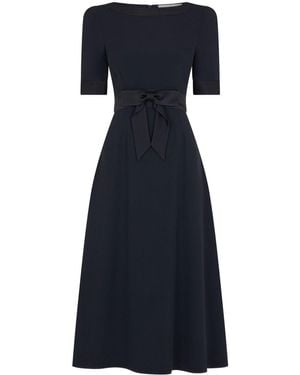 Jane Savannah Bow-Detail Midi Dress - Blue