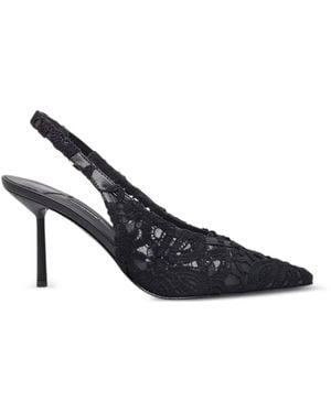 Le Silla Lace Slingback Court Shoes - Blue