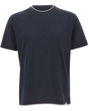 Diktat T-Shirt Met Afwerking Bij De Halslijn - Blauw