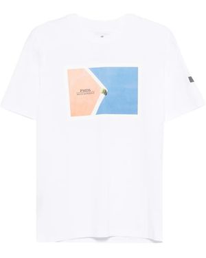 Pmds T-Shirt Point Con Stampa - Bianco