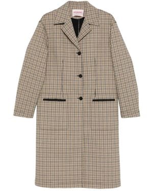 Iceberg Checked Coat - Grey