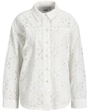JJXX Camisa Con Bordado Inglés - Blanco