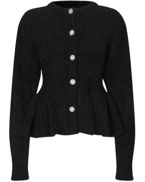 ROTATE BIRGER CHRISTENSEN Knit Bijoux Cardigan - Black