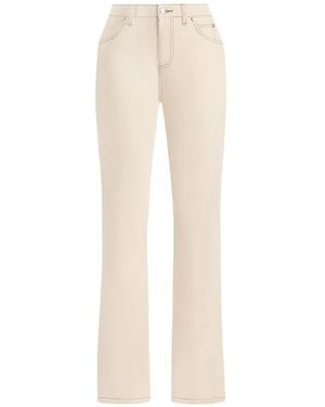 Manière De Voir Abbie Stacked Fit And Flare Jeans - Natural