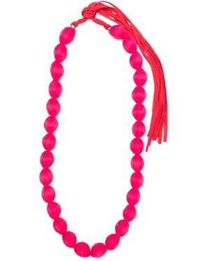 Pleats Please Issey Miyake Shibori Necklace - Pink