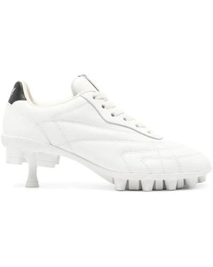 Maison Mihara Yasuhiro Quilted Kitten-Heel Trainers - White