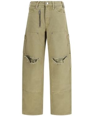 Alexander Wang Cotton Wide-Leg Jeans - Green