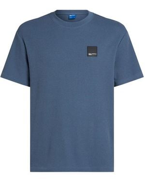 Karl Lagerfeld Waffle T-Shirt - Blue