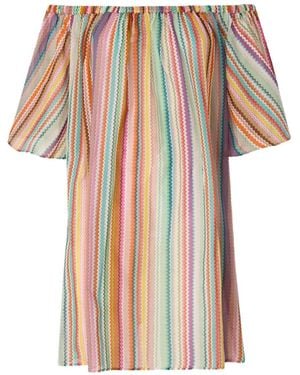 Missoni Off-Shoulder Zigzag-Pattern Cover-Up - White