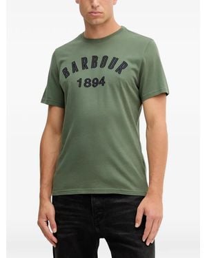 Barbour Logo-Embroidered T-Shirt - Green