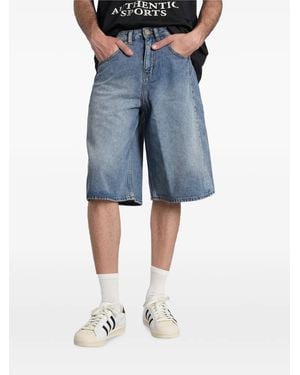 adidas Short En Jean À Logo Brodé - Blue