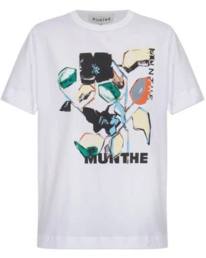 Munthe Graphic-Print Short-Sleeve T-Shirt - Grey
