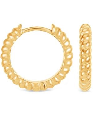 Dower & Hall Twist Huggie Hoop Earrings - Metallic