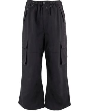Homme by Michele Rossi Pantalon Ample À Poches Cargo - Black