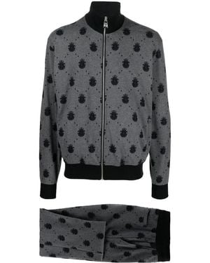 Billionaire Logo-Print Track Suit Set - Grey