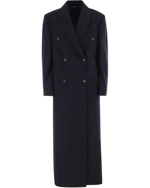 Brunello Cucinelli Double-Breasted Coat - Blue