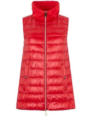 Herno Zip-Fastening High-Neck Sleeveless Jacket - Red