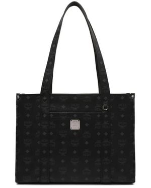 MCM Aren モノグラム ショルダーバッグ L - ブラック