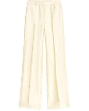 Blumarine Wide-Leg Pants - Natural