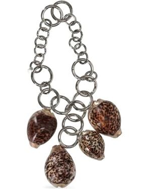 Niccolò Pasqualetti Pulsera De Cadena Con Charm De Concha - Blanco