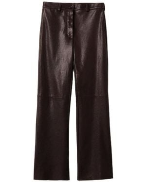 Miu Miu Leather Trousers - Brown