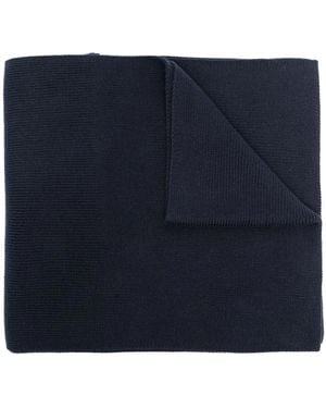 Tommy Hilfiger Cotton Logo-Embroidered Scarf - Blue