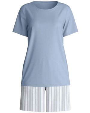 CALIDA Striped Dreams Pyjama Set - Blue