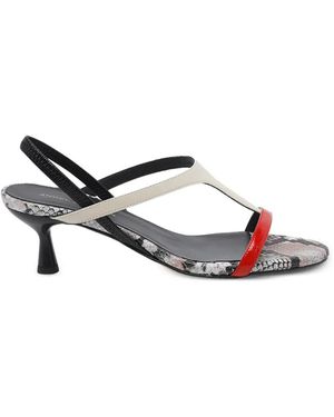 Ángel Alarcón Round-Toe Slingback Sandals - White