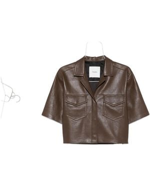 Nanushka Maisie patch-pocket shirt - Braun