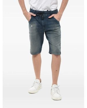 DIESEL Elasticated-Waistband Shorts - Blue