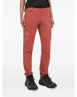 Salewa Logo-Detail Performance Trousers - Red