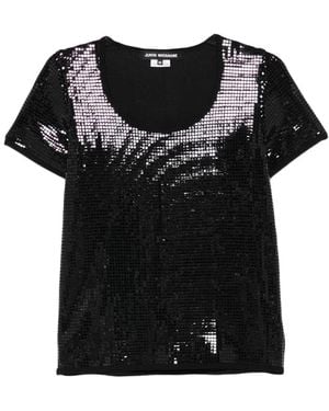 Junya Watanabe Sequin-Embellishment T-Shirt - Black