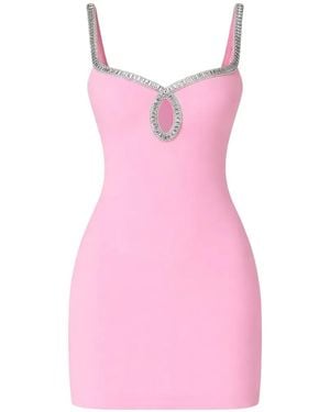 retroféte Crystal-Embellished Cutout Mini Dress - Pink