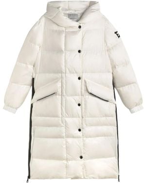 ERMANNO FIRENZE スリットディテール パデッドコート - ナチュラル