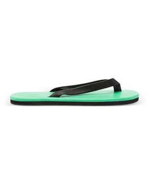 AURALEE Leather Flip-Flops - Green