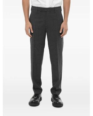 Neil Barrett Checked Slim-Fit Trousers - Black
