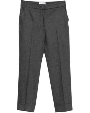 PT Torino Pressed-Crease Turn-Up Pants - Gray