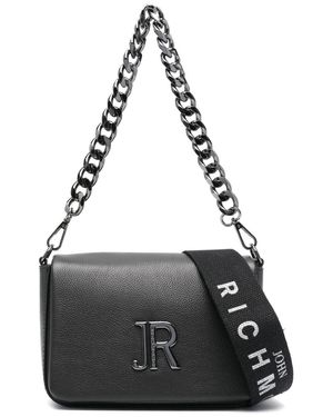 John Richmond Logo-Plaque Cross Body Bag - Black