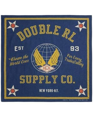 RRL Bandana Con Stampa Logo - Blu