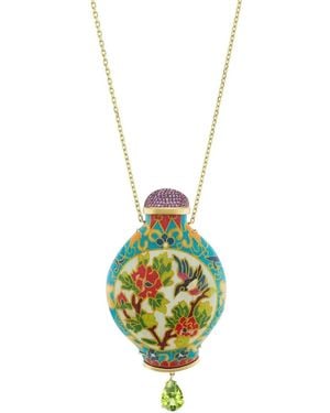 Silvia Furmanovich 18K Marquetry Snuff Bottle Necklace - White