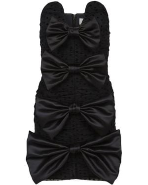 Nina Ricci Bow-Detail Bustier Minidress - Black