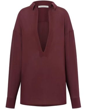 Philosophy Di Lorenzo Serafini Belted Long-Sleeve Dress - Purple
