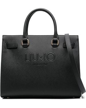 Liu Jo Handtasche Mit Logo-Prägung - Schwarz