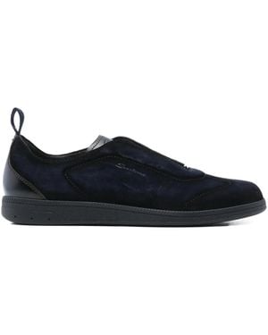 Santoni Slip-On-Sneakers aus Wildleder - Blau