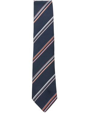 Paul Smith Diagonal-Stripe Tie - Blue